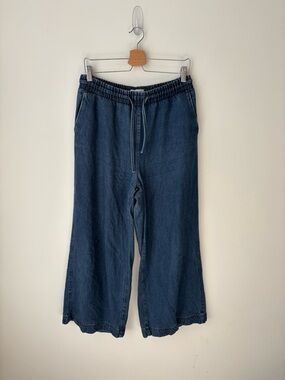 Nobody’s Child Denim Wide Leg Pants Elastic Waist Lyocell Ecovero Blue